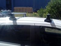 Багажник на крышу Mitsubishi ASX 2011-..., со штатными местами (планки под зацеп), Атлант, крыловидные дуги