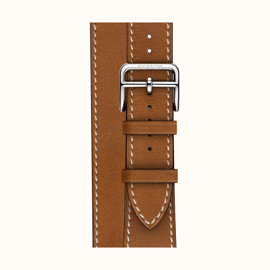 Ремешок Apple Watch Hermès Fauve Barenia Leather Double Tour из кожи (для корпуса 44/45 мм)