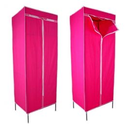 Шкаф тканевый каркасный Quality Wardrobe, цвет розовый | Организация хранения
