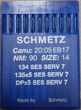 Иглы Schmetz DPx5 SES SERV7 №90 10шт