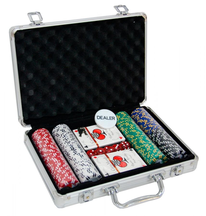 Набор для покера в кейсе (200 фишек)
