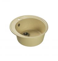 Врезная кухонная мойка LEX Vico 490 Ivory 49х49см искусственный мрамор RULE000070