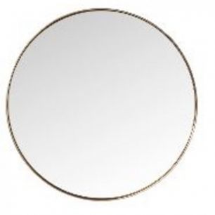 Зеркало Curve, коллекция "Дуга" 100*100*5, Сталь, Зеркальное стекло, Латунь