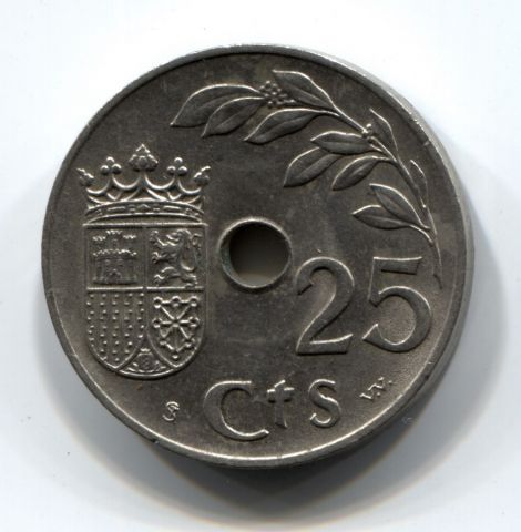 25 сантимов 1937 Испания AUNC