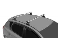 Багажник на крышу Mazda 3 sedan/hatchback (2013-18), Lux, крыловидные дуги. Крепление в штатные места.