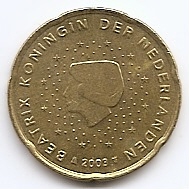 20 евроцентов Нидерланды 2003 регулярная из обращения