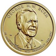 1 доллар США 2020 - 41-й президент США - Джордж Буш(старший)