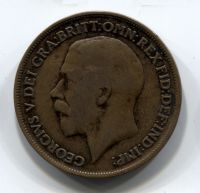 1 пенни 1914 Великобритания