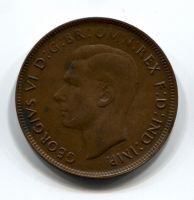 1 пенни 1948 p Австралия редкий тип