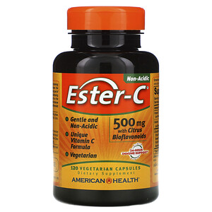 Ester-C, витамин С с цитрусовыми биофлавоноидами, 500 мг, 120 капсул