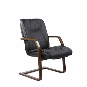 Кресло Свинг Н/п дерево D8 (темный орех) KLux11 (черный)