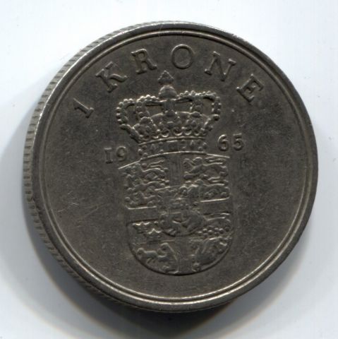 1 крона 1965 Дания