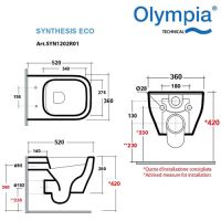 схема подвесного унитаза Olympia Synthesis Eco