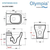 схема напольного унитаза Olympia Synthesis Eco