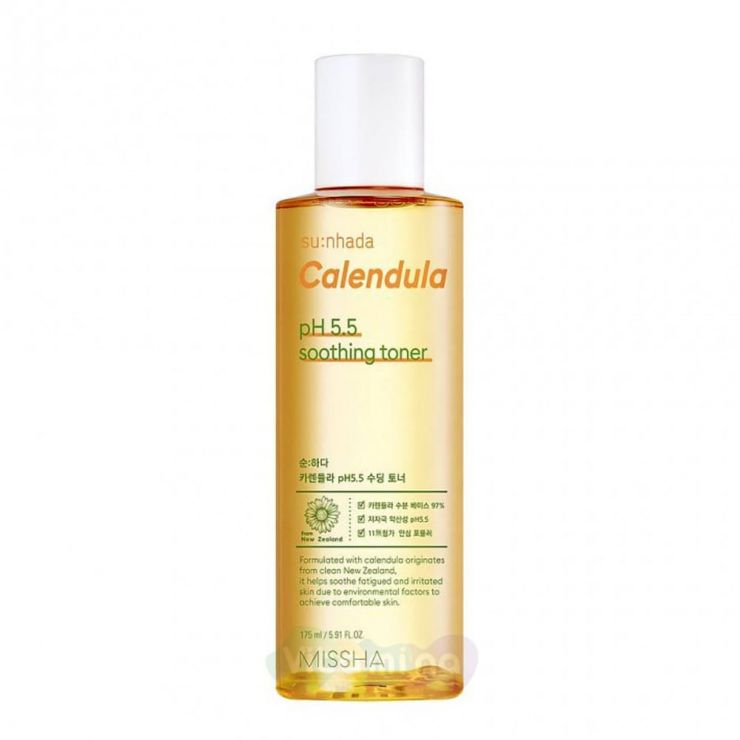 Missha Успокаивающий тонер с календулой Su:Nhada Calendula pH Balancing & Soothing Toner, 175 мл