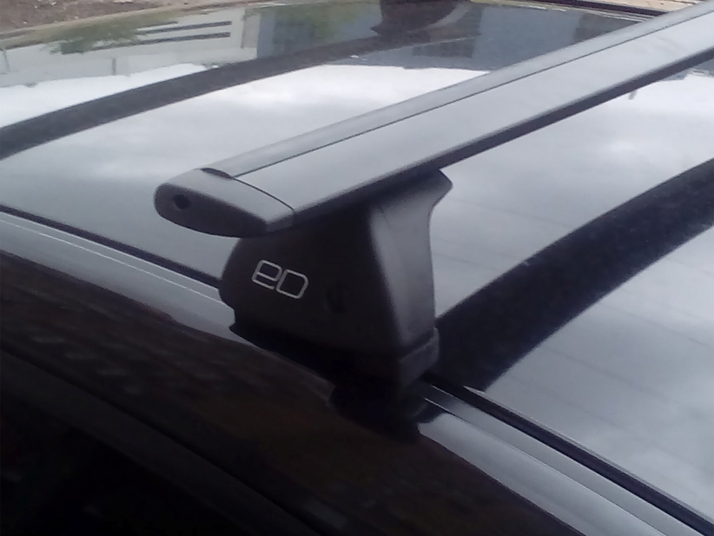 Багажник на крышу Mazda CX-5 2012-17, Евродеталь, черные крыловидные дуги