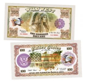 100 долларов США - Индианка (Indian woman). Памятная банкнота Oz ЯМ