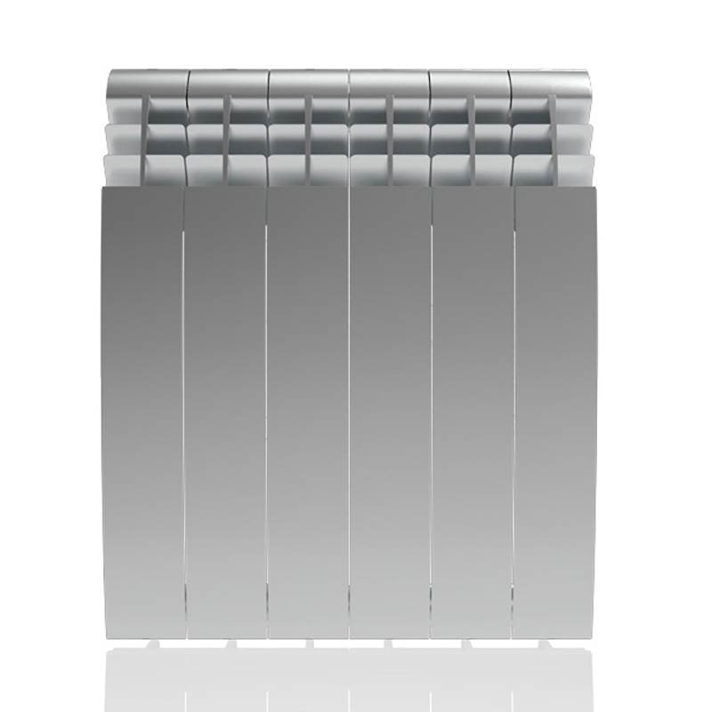 Настенный электрический радиатор отопления РЭБ 10 секций х 500, серебристый