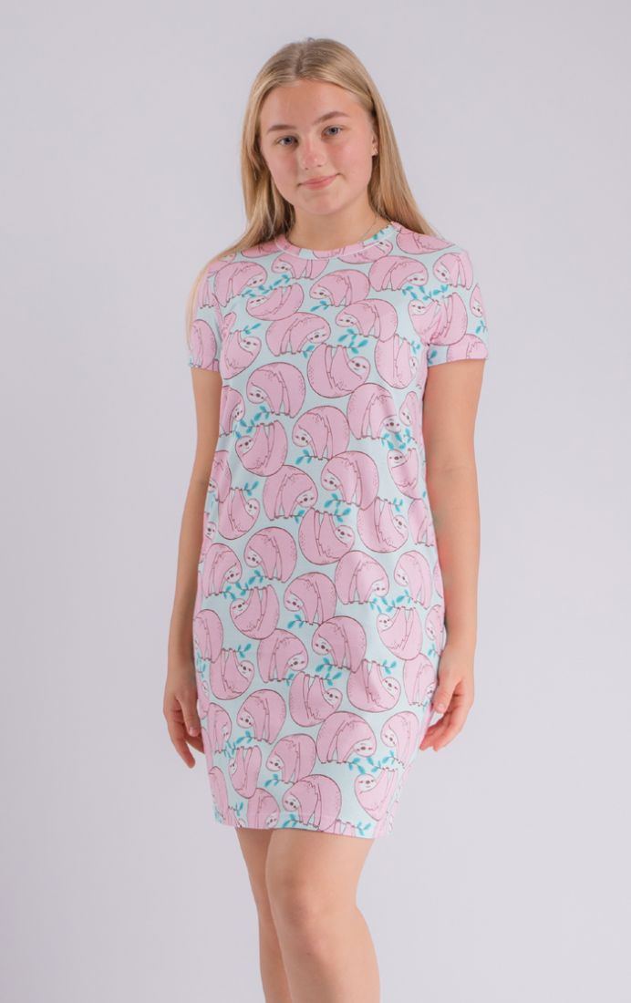 Сорочка для девочки Розовые ленивцы