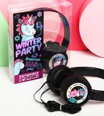 Наушники с микрофоном "Winter party"