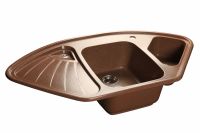 Угловая мраморная мойка GranFest Corner GF-C1040E Терракот