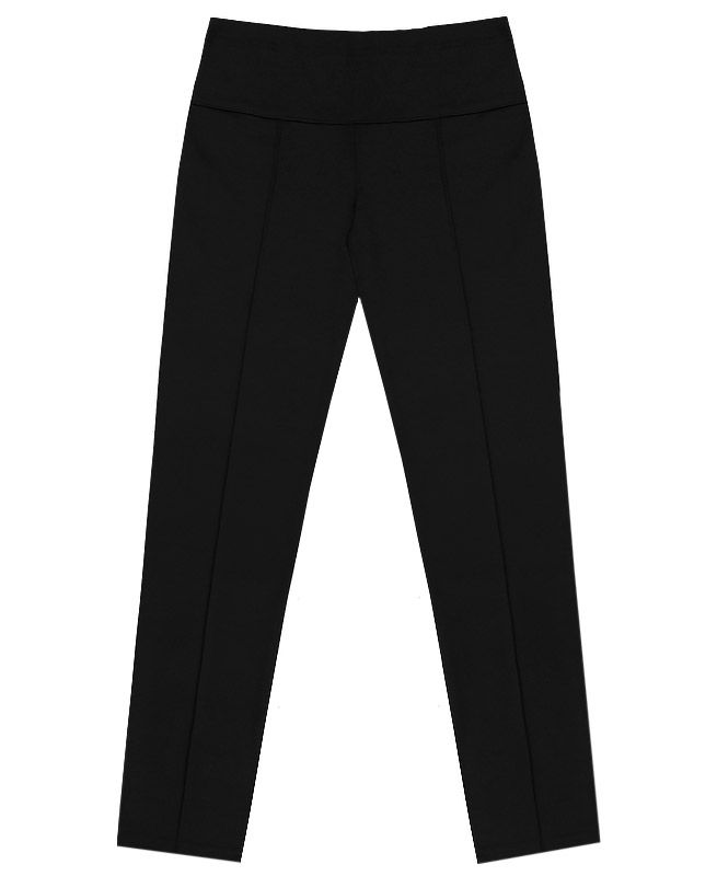 Чёрные трикотажные брюки для девочки