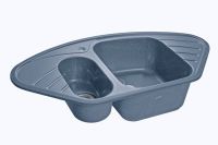 Мраморная мойка GranFest Corner GF-C960E Графит