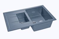 Мраморная мойка GranFest Quadro GF-Q775KL Графит