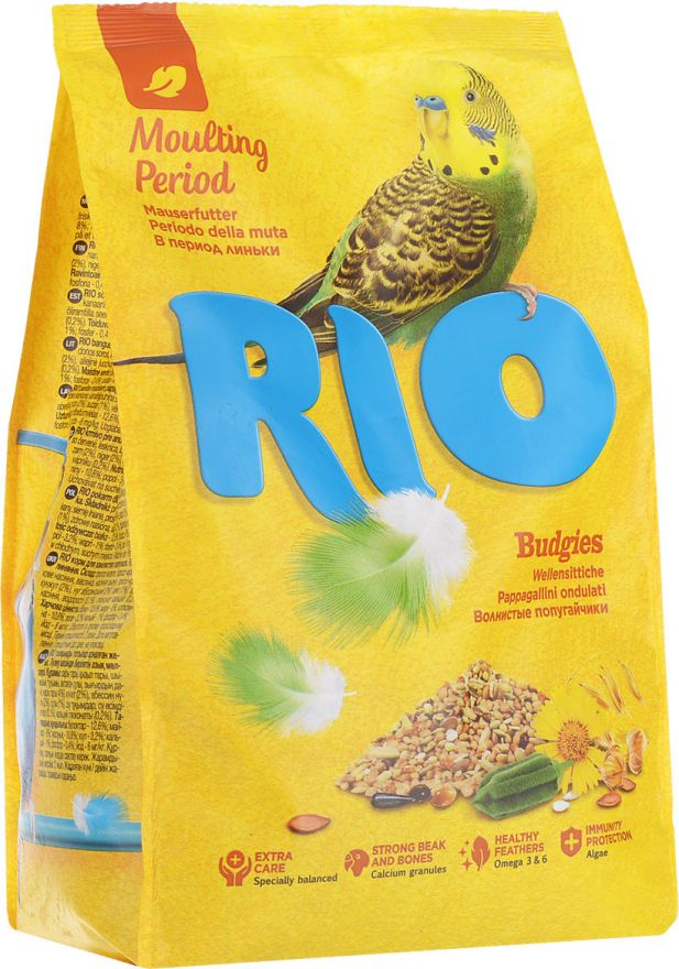 Корм "RIO" для волнистых попугаев в период линьки, 1кг