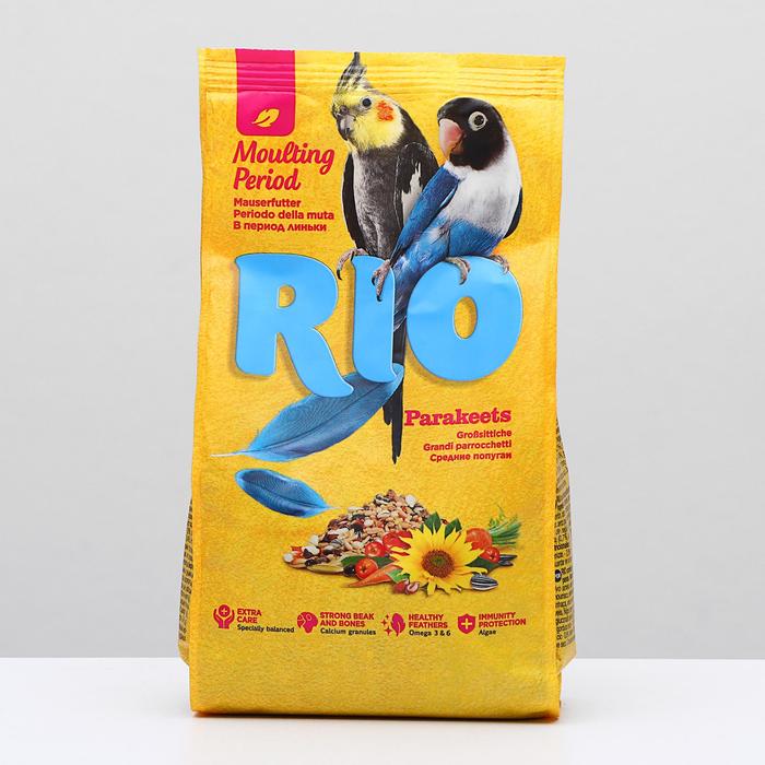 Корм "RIO" для волнистых попугаев в период линьки, 500 гр