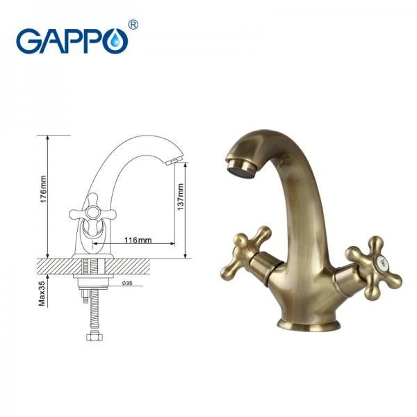 Gappo G1063-4 Смеситель для раковины