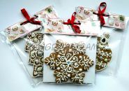 Имбирные пряники новогодние в подарочных наборах "Белая зима"
