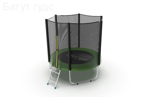 Батут с внешней сеткой и лестницей EVO Jump External 6ft (Green)
