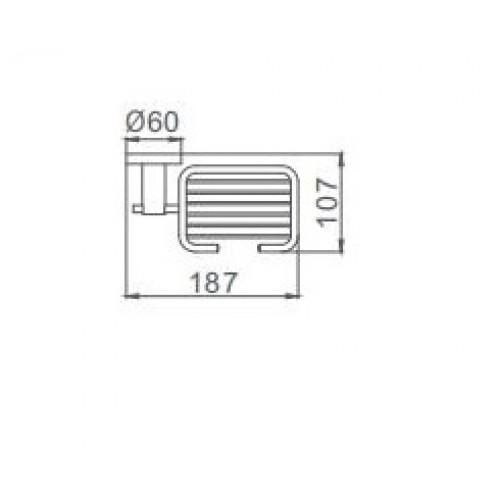 Черная мыльница настенная Frap F30202-1