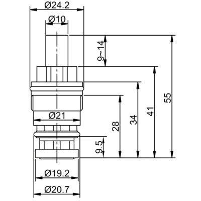 Кран-букса для кнопочного нажимного переключателя Frap F52-11