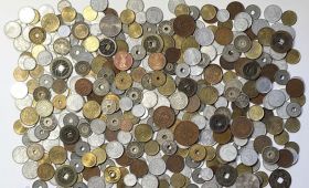Япония. Большой лот старинных монет (100 шт.)