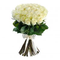 Белые розы 60 см Эквадор