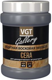 Защитная Восковая Эмульсия VGT Gallery Cera 0.9 Бесцветная кг для Декоративных Штукатурок / ВГТ Сира.