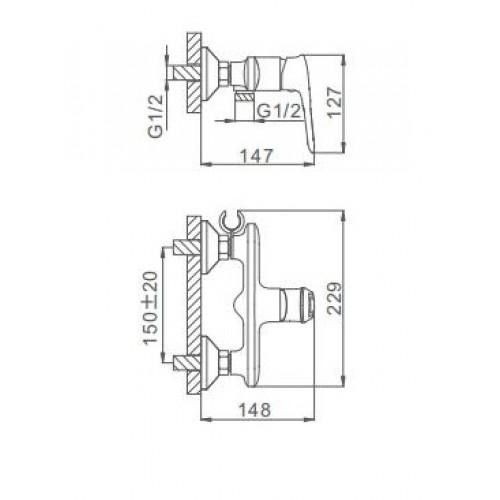 Гигиенический смеситель Frap H49-6 F2049-6