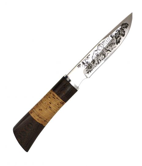 Нож "Грибник" сталь 95x18 с гравировкой