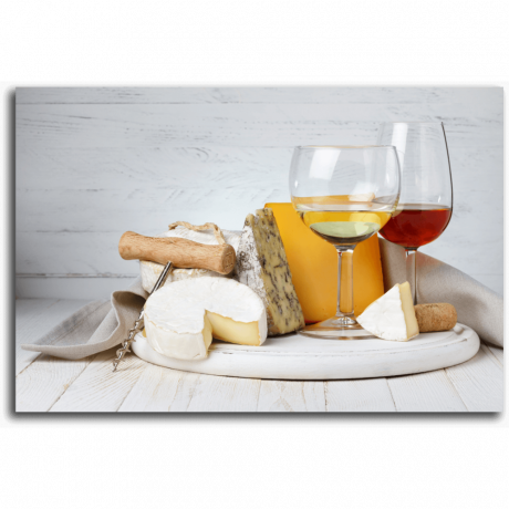 Картина на холсте Сыр и вино