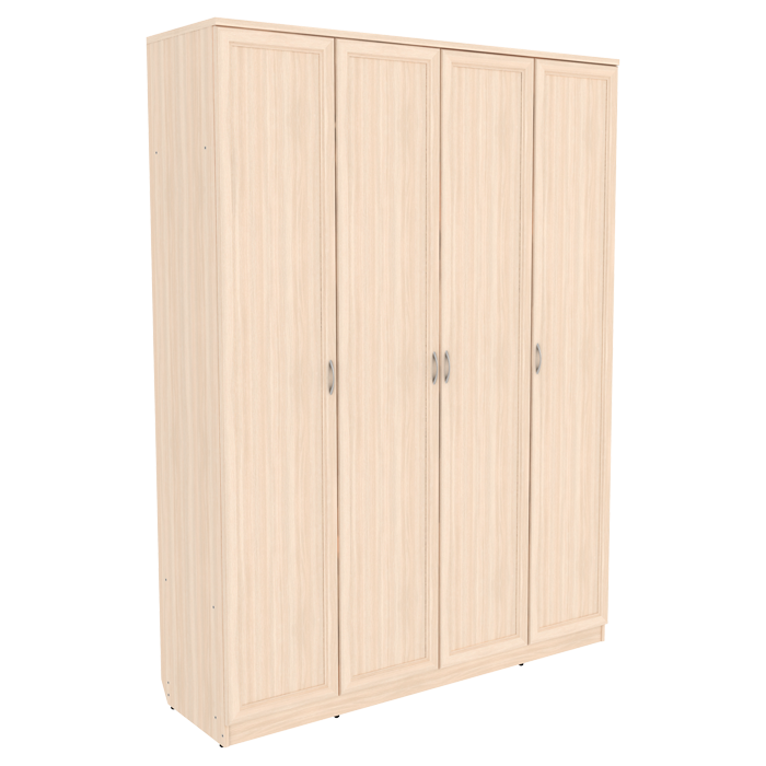 Шкаф для белья со штангой, полками и ящиками арт 110 (молочный дуб)