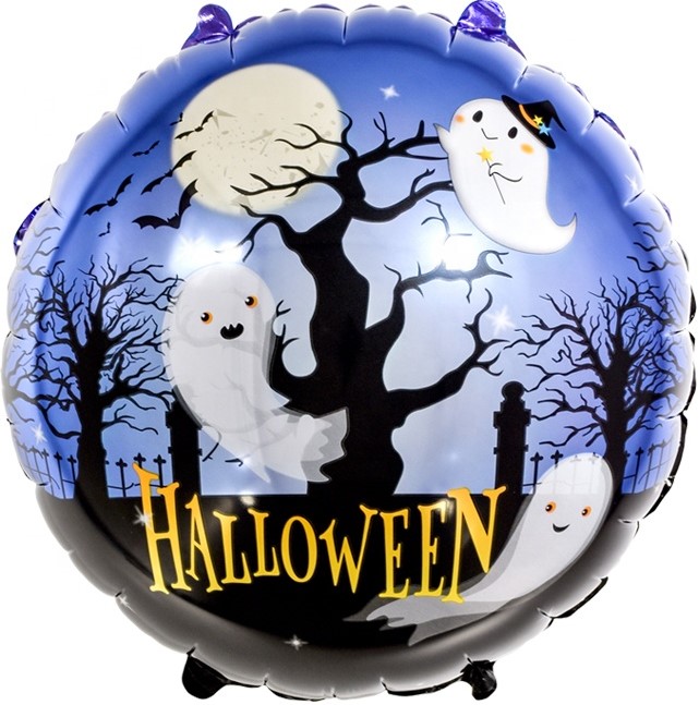 Ночь привидений Хэллоуин круглый шар фольгированный с гелием