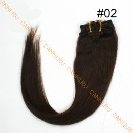 Натуральные волосы на заколках №002 (55 см) - 7 заколок