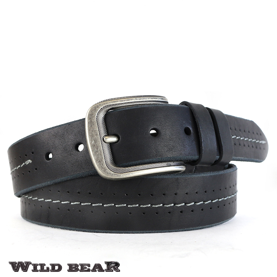 Ремень WILD BEAR RM-041m Black (в кожаном чехле)