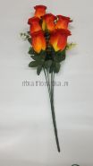 Искусственный букет шелковой розы бутон 7 голов 55 см 3 расцветки