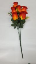 Искусственный букет шелковой розы бутон 7 голов 55 см 3 расцветки