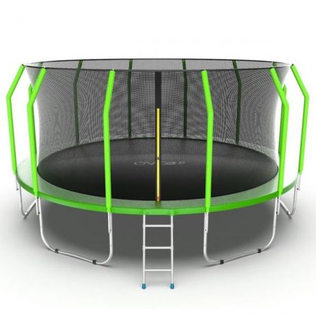 Батут с внутренней сеткой и лестницей Evo Jump Cosmo 16ft (Green)