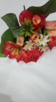 Искусственный букет роз и лилий "Надежда" 18 голов 45 см 3 расцветки