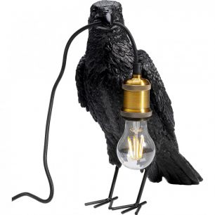 Лампа настольная Crow, коллекция "Ворона" 14*34*31, Полирезин, Черный